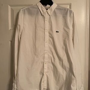 Lacoste LIVE! White Button Up Sz M